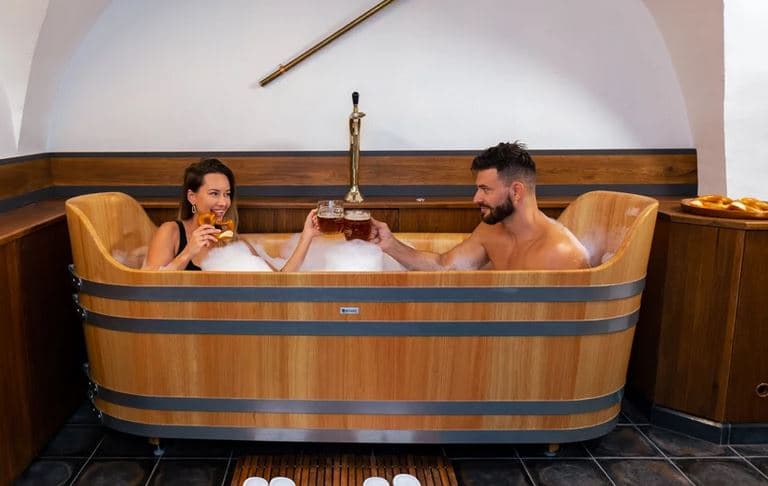 Pivovarské lázně s originálním menu